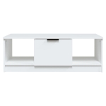 Tavolino da Salotto Bianco 102x50x36 cm in Legno Multistrato