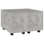 Tavolino da Salotto Grigio Cemento 60x60x38 cm in Truciolato