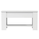 Tavolino da Salotto Bianco 101x49x52 cm in Legno Multistrato