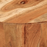 Tavolino da Salotto Ø52x30 cm in Legno Massello di Acacia