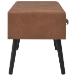 Tavolino da Caffè Marrone Scuro 80x40x46 cm in Similpelle