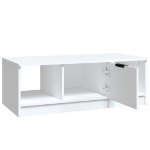 Tavolino da Salotto Bianco 102x50x36 cm in Legno Multistrato