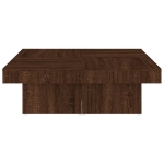 Tavolino da Salotto Rovere Marrone 90x90x28cm Legno Multistrato
