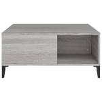 Tavolino Salotto Grigio Sonoma 80x80x36,5 cm Legno Multistrato