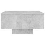 Tavolino da Salotto Grigio Cemento 60x60x31,5 cm in Truciolato