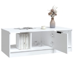 Tavolino da Salotto Bianco 102x50x36 cm in Legno Multistrato