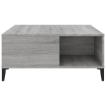 Tavolino Salotto Grigio Sonoma 80x80x36,5 cm Legno Multistrato