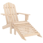 Sedia da Giardino Adirondack con Ottomana in Massello di Abete