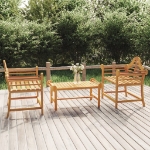 Sedie da Giardino 2 pz 91x62x94 cm in Legno Massello di Teak