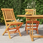 Sedie da Giardino Pieghevole 2pz 47x63x90cm Legno Massello Teak