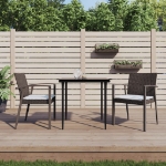 Sedie Giardino con Cuscini 2pz Marroni 5,56x57x83 cm Polyrattan