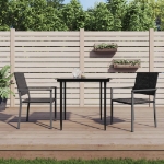 Sedie da Giardino 2 pz Nere 54x62,5x89 cm in Polyrattan