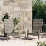 Sedia Adirondack da Giardino Grigia in Polyrattan