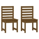 Sedie da Giardino 2pz Miele 40,5x48x91,5cm Legno Massello Pino