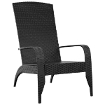 Sedia Adirondack da Giardino Nera in Polyrattan