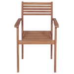Sedie da Giardino 2 pz Cuscini Motivo a Foglie Massello di Teak