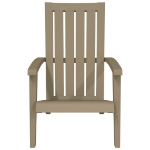 Sedie Adirondack da Giardino 2 pz Polipropilene Marrone Chiaro