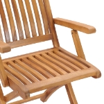 Sedie da Giardino Pieghevoli con Cuscini 6 pz Massello di Teak