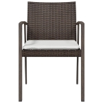 Sedie Giardino con Cuscini 6pz Marroni 56,5x57x83 cm Polyrattan