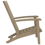 Sedia Adirondack da Giardino in Polipropilene Marrone Chiaro