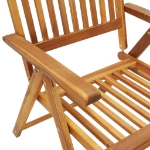 Sedie da Giardino Pieghevoli con Cuscini 8 pz Massello Acacia
