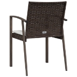 Sedie Giardino con Cuscini 6pz Marroni 56,5x57x83 cm Polyrattan