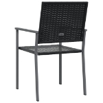 Sedie da Giardino 6 pz Nere 54x62,5x89 cm in Polyrattan