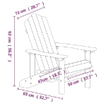 Sedia da Giardino Adirondack Blu Acqua HDPE