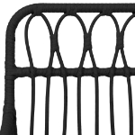 Sedie da Giardino 2pz con Braccioli Nero 56x64x80 cm Rattan PE