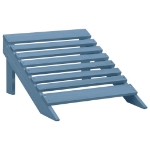 Sedia da Giardino Adirondack con Ottomana Massello di Abete Blu