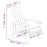 Sedia da Giardino con Tavolo Adirondack in HDPE Marrone