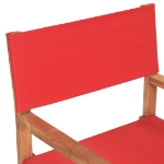 Sedie da Regista Pieghevoli 2 pz Rosso Legno Massello di Teak