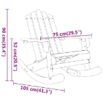 Sedia a Dondolo Adirondack in Legno Massello di Acacia