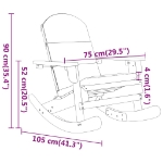 Sedia a Dondolo Adirondack con Cuscini Legno Massello di Acacia