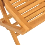 Sedie da Giardino Pieghevole 2pz 47x63x90cm Legno Massello Teak