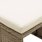 Sgabelli da Giardino 2 pz con Cuscini in Polyrattan Beige