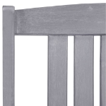 Sedie da Giardino 4 pz in Legno Massello di Acacia Grigio