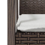 Sedie Giardino con Cuscini 2pz Marroni 5,56x57x83 cm Polyrattan