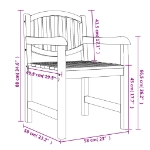 Sedie da Giardino 2 pz 58x59x88 cm in Legno Massello di Teak