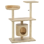 Albero per Gatti con Tiragraffi in Sisal 95 cm Beige