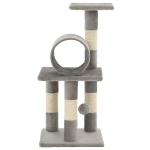 Albero per Gatti con Tiragraffi in Sisal 65 cm Grigio