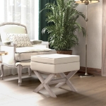 Sgabello Portaoggetti Beige 45x45x49 cm Lino