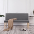 Panca 139,5 cm Grigio Chiaro in Poliestere
