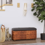 Panche Portaoggetti 2 pz con Cuscino Marrone 69 cm Tifa