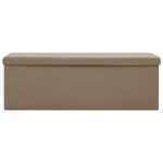 Panca Portaoggetti Pieghevole Cappuccino in PVC