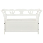 Panca Bianca 107x45x75,5 cm Legno Massello di Abete