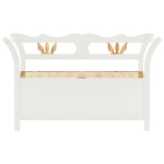 Panca Bianca 107x45x75,5 cm Legno Massello di Abete