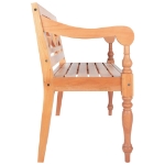 vidXL Panchina Batavia 98 cm Legno Massello di Mogano Marrone Chiaro