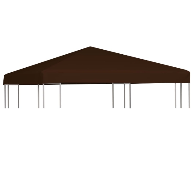 Copertura Superiore per Gazebo 310 g/m² 3x3 m Marrone