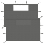 Pareti con Finestre per Gazebo 2 pz Antracite